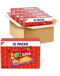 RITZ Bits Cheese Sandwich Crackers - Bulk Pack of 40 Snack Packs (4 Boxes)
