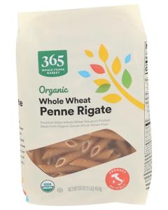 365 by Whole Foods Market Organic Whole Wheat Penne Rigate 16 Ounce
