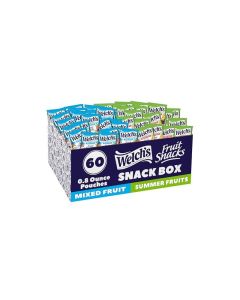 Welchs Fruit Snacks Mixed Fruit Summer Fruits Snack Box Gluten Free 08oz Snack Packs Pack of 60