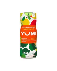 YUMI RiceFree Baby Puffs No Sugar Added GlutenFree NonGMO Organic Baby Snacks Puffs School Safe for Daycare and Lunchboxes Alternative to Baby Teething Snacks Apple Broccoli 6ct