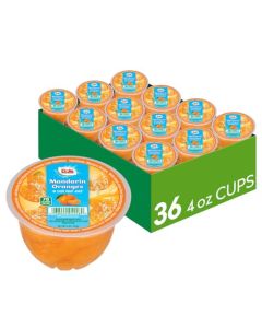 Dole Fruit Bowls Mandarin Oranges in 100 Juice Snacks 4oz 36 Total Cups Gluten Dairy Free Bulk Lunch Snacks for Kids Adults