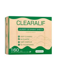 Laundry Detergent Sheets Uncented 160 Loads, 80 Sheets