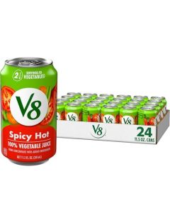 V8 Spicy Hot 100 Vegetable Juice 115 fl oz Can 24 Pack