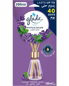 Glade Reed Diffuser Mystical Escape 100ml / Lavender, Patchouli & Amber Scent / Home Fragrance / Lasts Up to 40 Days