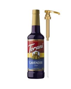 Torani Coffee Syrup Lavender Flavored Syrup for Drinks Pump Included 254 Fl Oz
