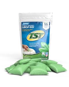 Camco TST RV Toilet Treatment DropINs Control Unwanted Odors and Break Down Waste and Tissue Septic Tank Safe Fresh Scent 15pack 40264