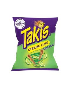 Takis Xtreme Lime Rolled Tortilla Chips with Tangy Lime Flavor- 92.3gms