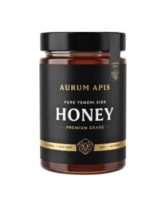 Yemeni Sidr Honey, 100% Raw Unfiltered Pure Honey, Hand Harvested Organic Honey, Non-GMO, Rich in Nutrients & Energy Source, Respiratory Relief, Certified Thick Honey – 330g Honey Jar