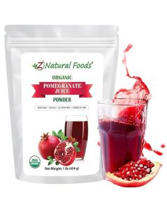 Z Natural Foods Pomegranate Powder Organic 1 lb 16 oz Pure Pomegranate Juice Extract Nutritious Antioxidant Superfood for Smoothies Tea Yogurt Culinary Use