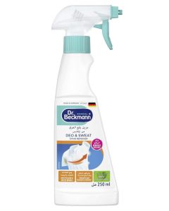 Dr. Beckmann Original Deo & Sweat Stain Remover Spray / Works for Color and Whites Removes Tough Presipitation Residue Stains - 250 ml
