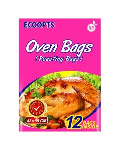 ECOOPTS Turkey Oven Bags Large Size Oven Cooking Roasting Bags for Chicken Meat Ham Seafood Vegetable 12 Bags 17 x 216 IN