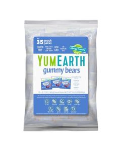 YumEarth Organic Gummy Bears Fruity Gummy Candy Snack Packs Gluten Free Snacks for Kids Allergy Friendly NonGMO No Artificial Dyes Assorted Flavors 07 oz Pack of 35