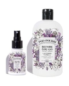 PooPourri BeforeYouGo Toilet Spray Original Citrus Refill Bottle 16 Fl Oz and 14 Fl Oz Spray Lemon Bergamot and Lemongrassl