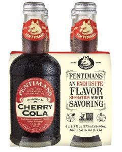 Fentimans Cherry Tree Cola - Cherry Soda, Botanically Brewed, Made with Natural Ingredients, No Artificial Colors, Flavors or Preservatives, All Natural Cola - Cherry, 37.2 oz (Pack of 4)