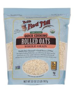 Bob's Red Mill Organic Oats Rolled Quick, 32 Ounce