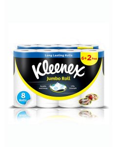 Multi Purpose Kitchen Tissue Paper Towel, 2 PLY, 8 Rolls x 90 Sheets, Absorbent Towels for all Surfaces