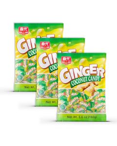 Chun Guang Ginger Coconut Candy 56 Ounce Pack of 3