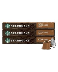 Starbucks by Nespresso Coffee Espresso House Blend (Medium Roast) 30 Pods Capsules 3 Sleeve
