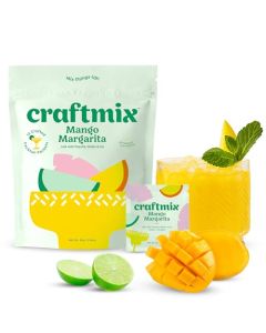 Craftmix Mango Margarita Cocktail Mocktail Drink Mixer Skinny Mixes Water Flavoring Packets Made With Real Fruit Vegan LowCarb LowSugar NonGMO Dairy Free Gluten Free 12 Pack