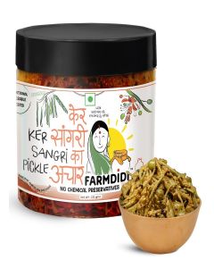 FarmDidi Ker Sangri Pickle 325g In Fresh Rajasthani Homemade Achar Mustard Oil Pickles Tangy & Spicy No Chemical Preservatives