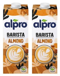 Alpro Almond Barista Drink (Dual Pack), 100% Plant Based and Dairy Free, Suitable for Vegans, Naturally Free From Lactose, Rich in Nutrients 2000g
