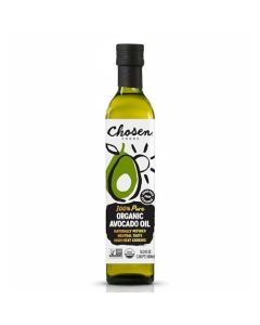 Chosen Foods Organic Avocado Oil 169 Fl Oz All Purpose Cooking Oil made from 100 Pure Avocados NonGMO GlutenFree Keto Friendly Glyphosate Free 500mL Pack Of 1
