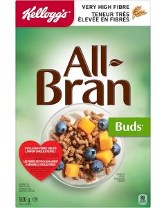 Kellogg's All Bran Buds Cereal 500g - High Fiber Breakfast Cereal
