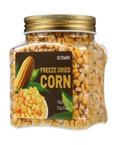 Premium Freeze Dried Sweet Corn 7 Oz/199g,1 Ingredient, No Sugar Added. Frozen Dehydrated Corn, 100% Natural & Gluten Free & No Additives.