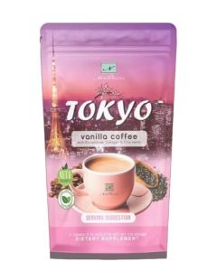 Tokyo Coffee Vanilla Blend – Collagen & Chia Seed Enriched Instant Coffee (210g Pack)