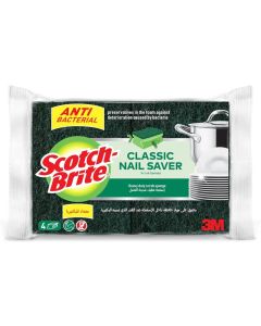 Scotch-Brite Antibacterial Heavy Duty Classic Nail Saver Scrub Sponge