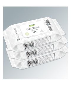 Nateen Baby Wipes,80s x 3 Packs(240 wipes), Wipes of 99% water for Baby,Multi Purpose Cleaning Baby Wet Wipes With Aloe Vera Extract for Sensitive Skin.