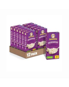 Annies White Cheddar Shells Macaroni and Cheese with Organic Pasta 6 oz Pack of 12