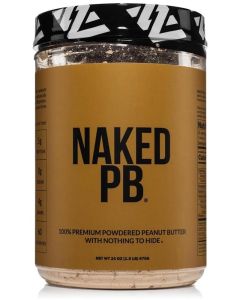 Naked PB 1.5 LB Powdered Peanut Butter - 100% Pure Roasted Peanuts, Vegan, No Additives