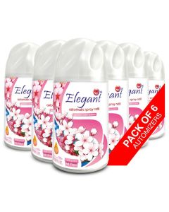 6 Piece Japanese Cherry Blossom Automatic Refill Spray Set 250ml