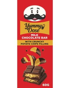 Yummy Dose MILK CHOCOLATE BaR WITH CRUNCHY POTATO CHIPS FILLING