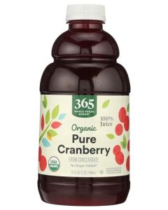 365 by Whole Foods Market Organic Pure Cranberry Juice 32 Fl Oz