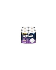 Cottonelle Ultra Comfort Toilet Paper with Cushiony CleaningRipples Texture 32 Family Mega Rolls 144 Regular Rolls 8 Packs of 4