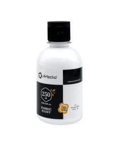 Artecho White Fabric Paint 250 ml 845 oz Permanent Clothing Paint for DIY TShirts Tote Bags Canvas Washable Flexible Textile Paint
