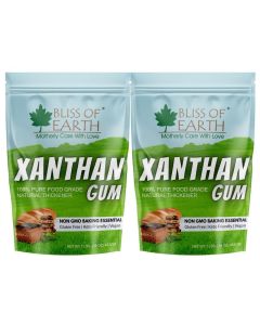 Bliss of Earth Xanthan Gum 453g (Pack of 2 ) / Ultra Strong Food Grade Thickener Powder / Gluten Free Baking Essential / Keto Vegan Stabilizer / Instant Sauce, Dressing, Ice Cream Texture Enhancer / High Performance Binder
