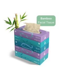 Ultracare Bamboo Facial Tissue Paper 100 Sheets 2-Ply, Pack of 5 Boxes