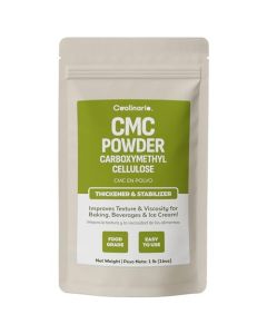 Coolinario Carboxymethyl Cellulose CMC Powder Tylose Powder 1 LB Food Grade Thickener Stabilizer for Baking Beverages Ice Cream Improves Texture Viscosity CMC Para Helados