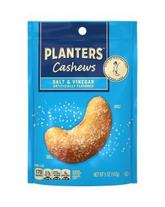 PLANTERS Cashews Salt & Vinegar - 5 Oz Bag of Flavorful Snack
