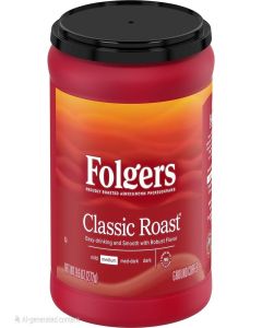 Folgerss Classic Roast Ground Coffee Medium Roast Smooth & Rich Flavour American Coffee for Daily Use Drip & Filter Brewing 272g (Imported)