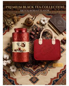 Luxury Loose Leaf Black Tea Gift Set, Premium Red Tin 270g with Elegant Gift Bag, Festive Tea Gift