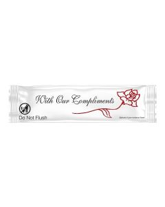 Diamond Wipes Premoistened Hand Wipes With Our Compliments Logo 10x8 Extra Thick LemonScented Pack of 50 Individually Wrapped Wet Wipes