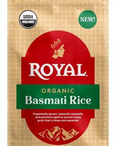 Royal Organic Basmati Rice - 2 lb Bag of Long Grain Aromatic Rice