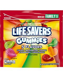 LIFE SAVERS 5 Flavors Gummies Candy Bag Gummy Candy for Goodie Bags Road Trips Treats 26 oz Pack of 6