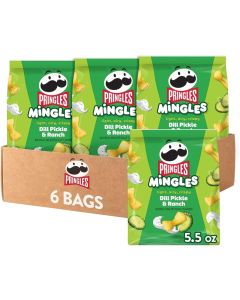Pringles Mingles Puffed Snacks, Dill Pickle & Ranch, 6 Bags