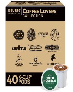Keurig Coffee Lovers’ Collection, Single Serve Keurig K-Cup Pod Variety Pack, Light, Medium, and Dark Roast Coffees, 40-Count Box