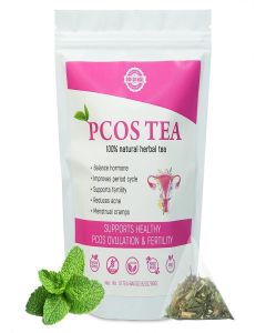 Laicuherb PCOS Spearmint Tea, for Women Hormone Balance & Promote Relaxation and Helps with Hirsutism and Acne, 10 Tea Bags Organic Spearmint Tea for Healthy Ovulation and Fertility